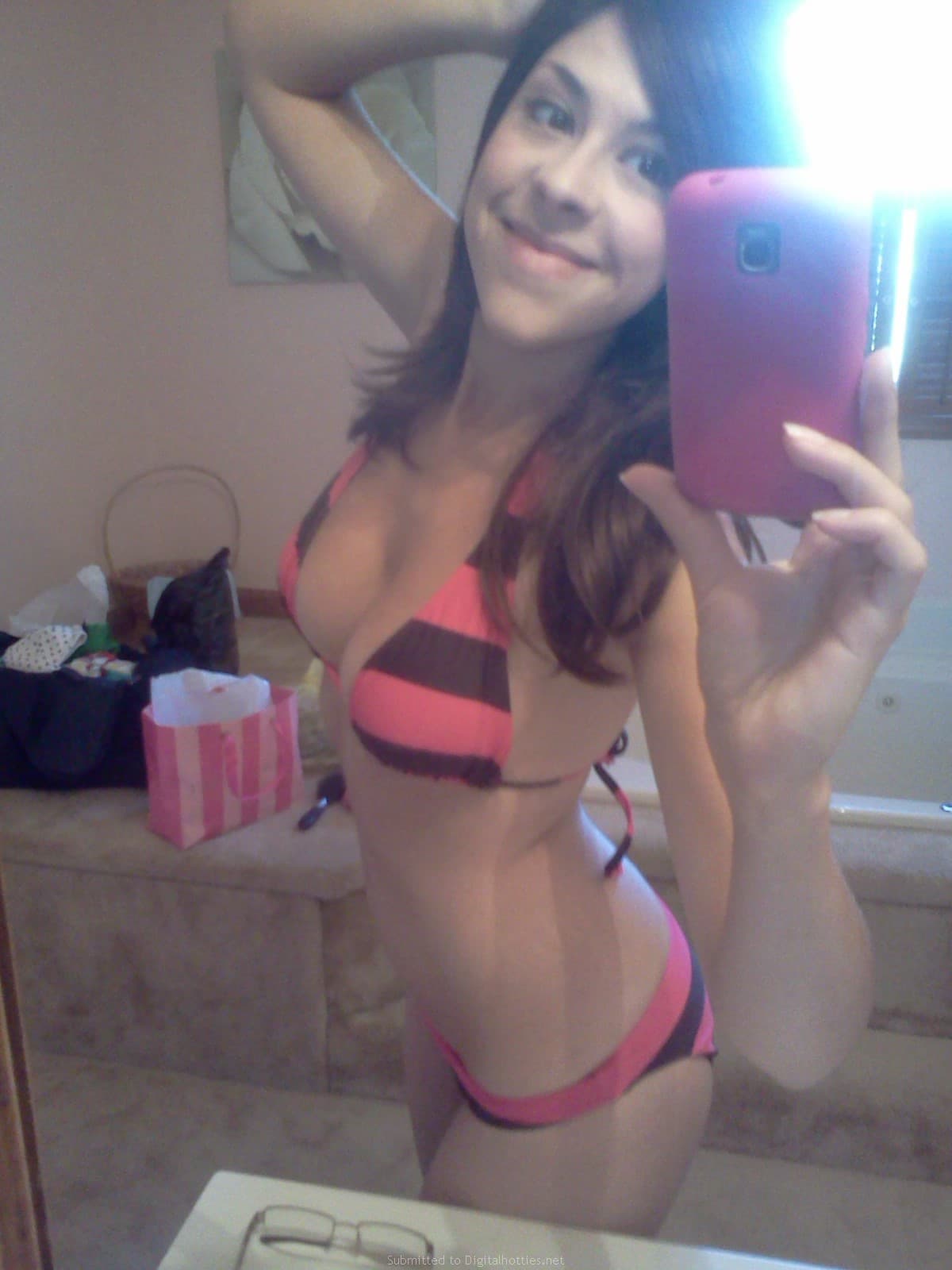 swimsuit selfie nipple